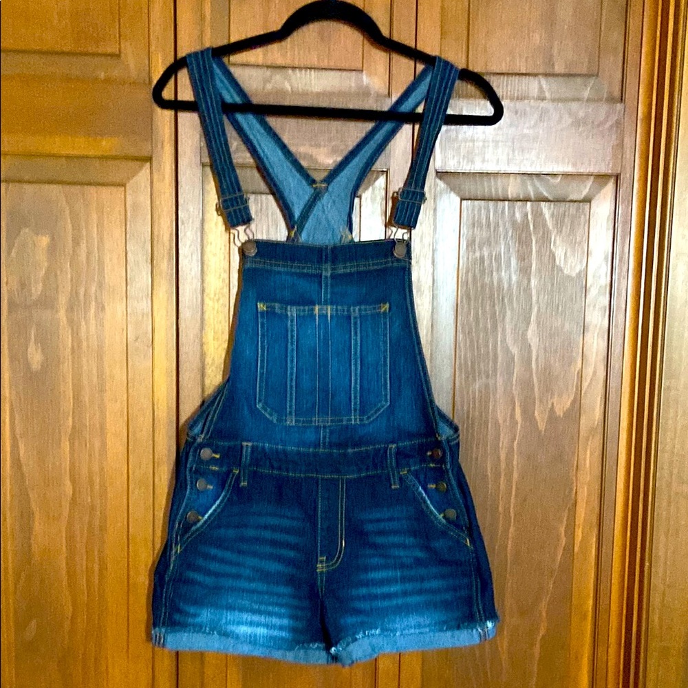 5/$40 Denim Overalls with Adjustable Straps & Belt Loops Like New